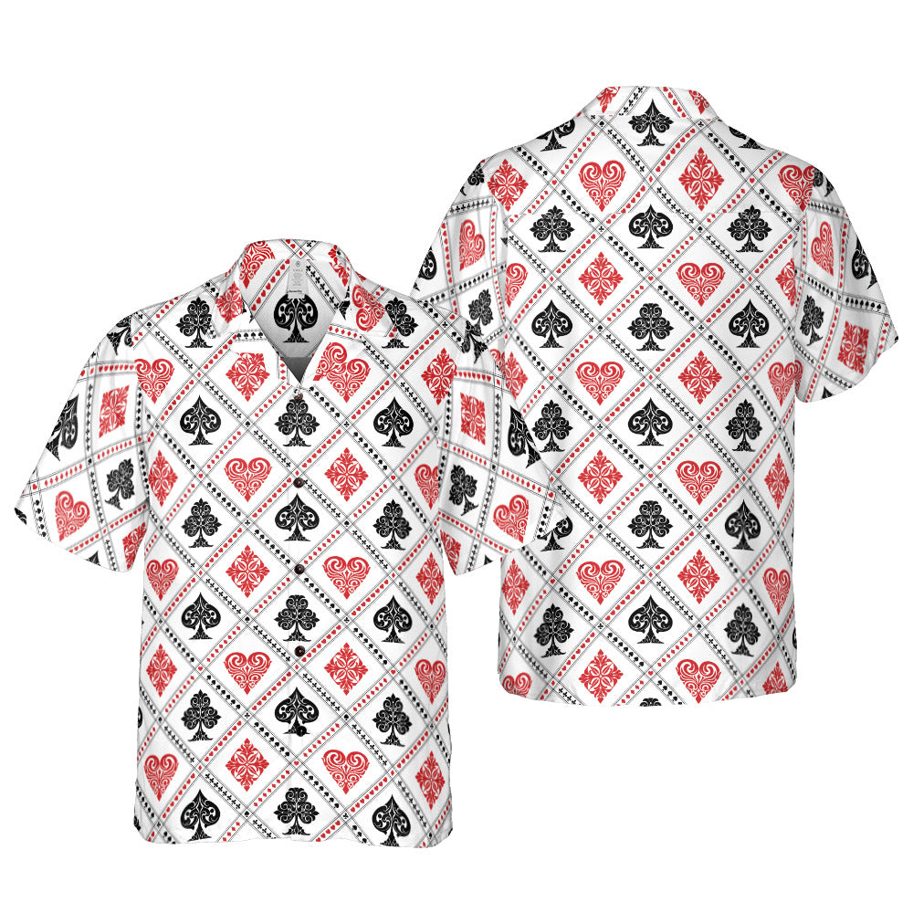 Playing Cards Suit Button Up Shirt