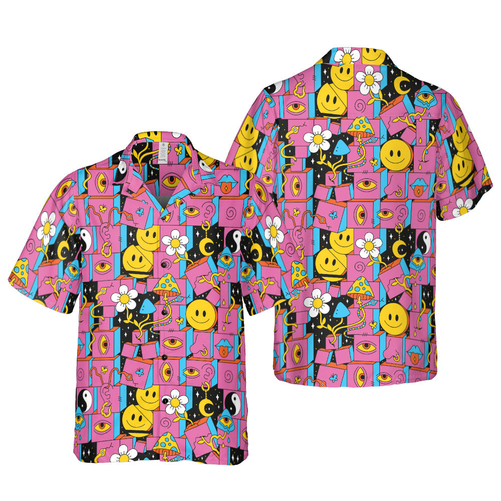 Psychedelic Cubes Button Up Shirt