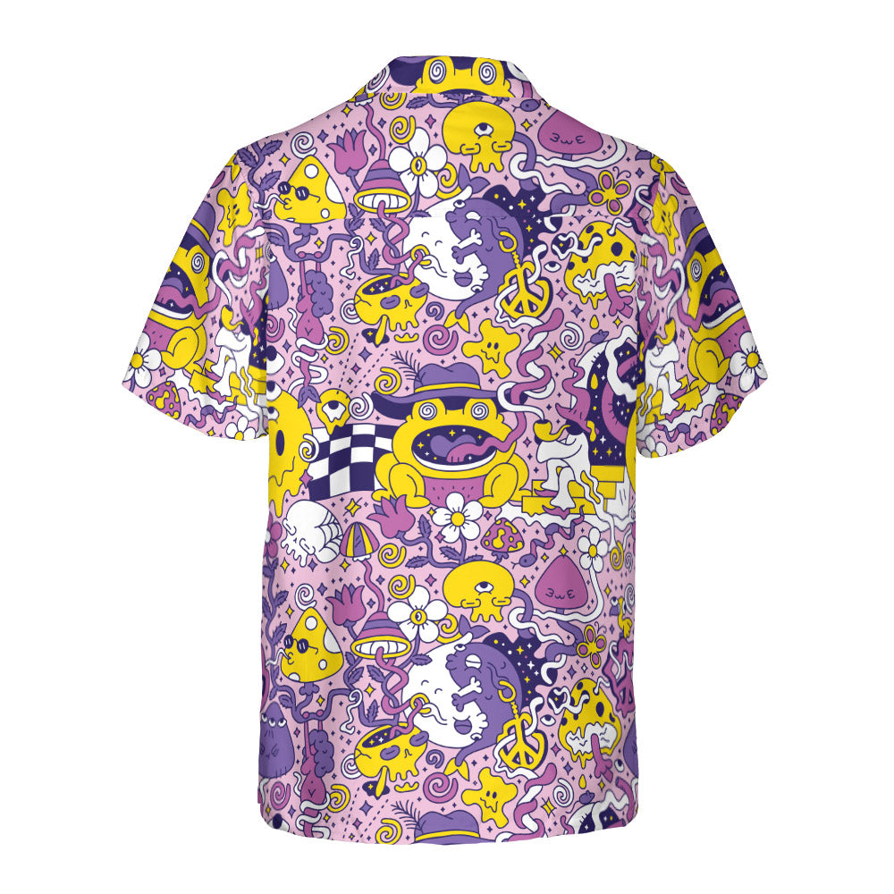 Purple Psychedelic Button Up Shirt