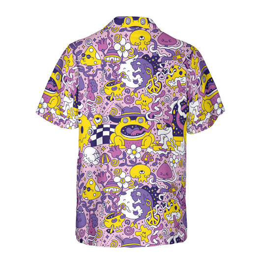 Purple Psychedelic Button Up Shirt