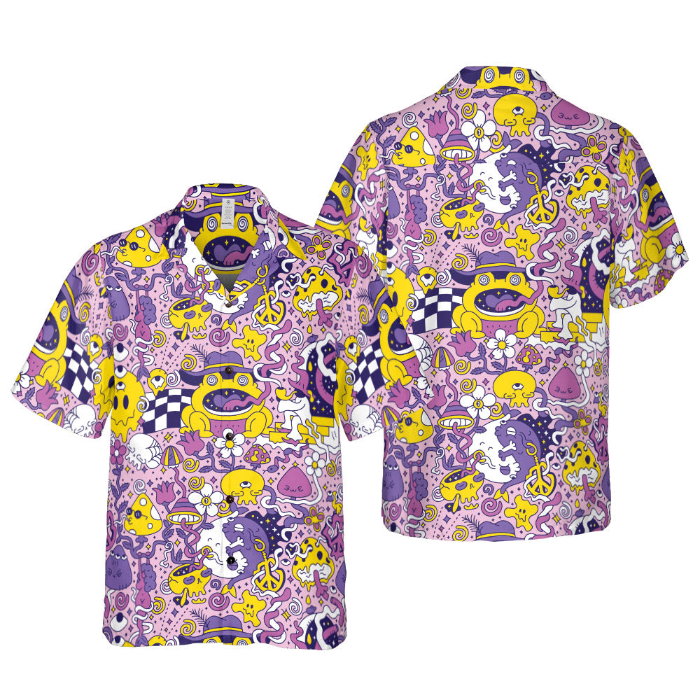 Purple Psychedelic Button Up Shirt