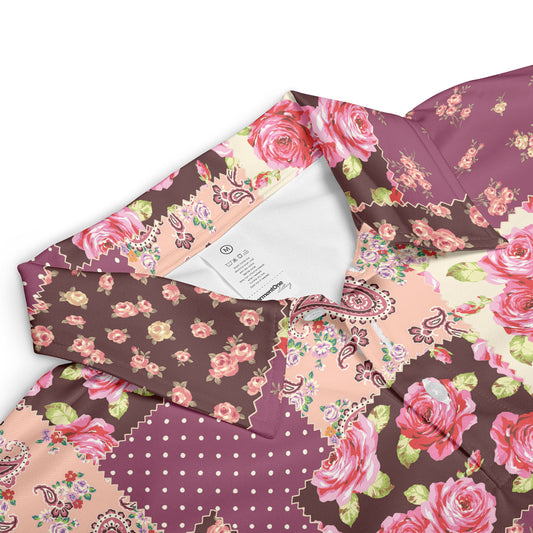 Roses Paisley Patchwork Polo Shirt