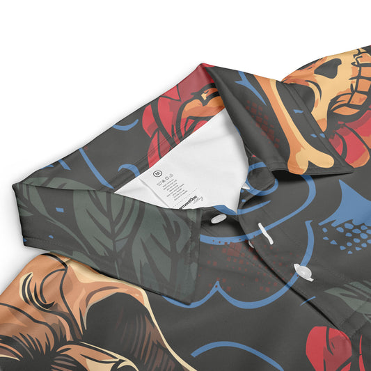 Skulls & Red Roses Polo Shirt