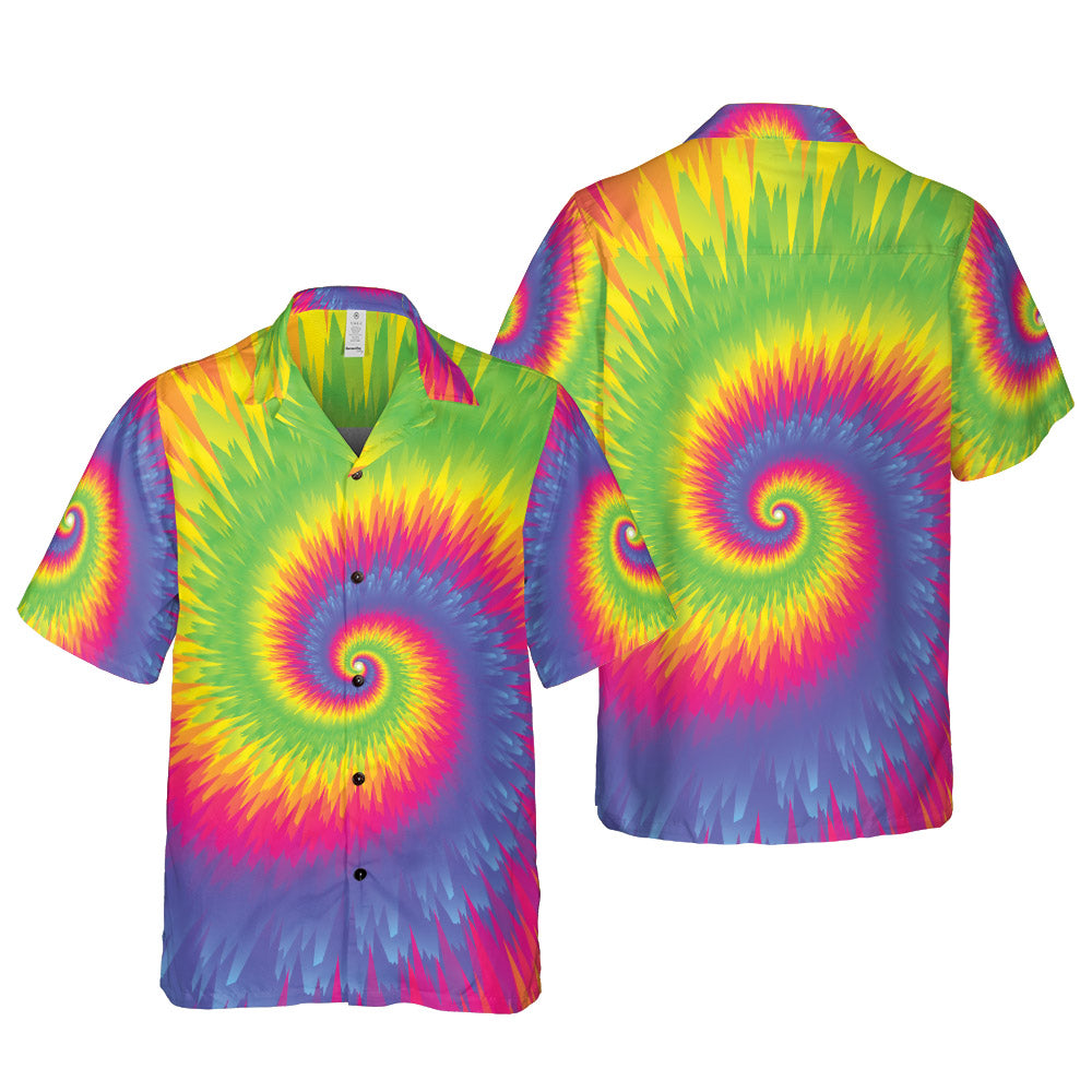 Spiral Tie Dye Button Up Shirt