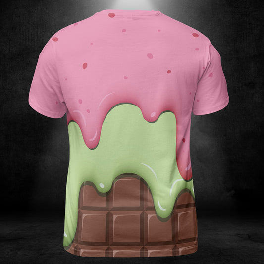Strawberry Ice Cream & Key Lime Ice Cream On A Chocolate Bar Unisex Comfort T-Shirt