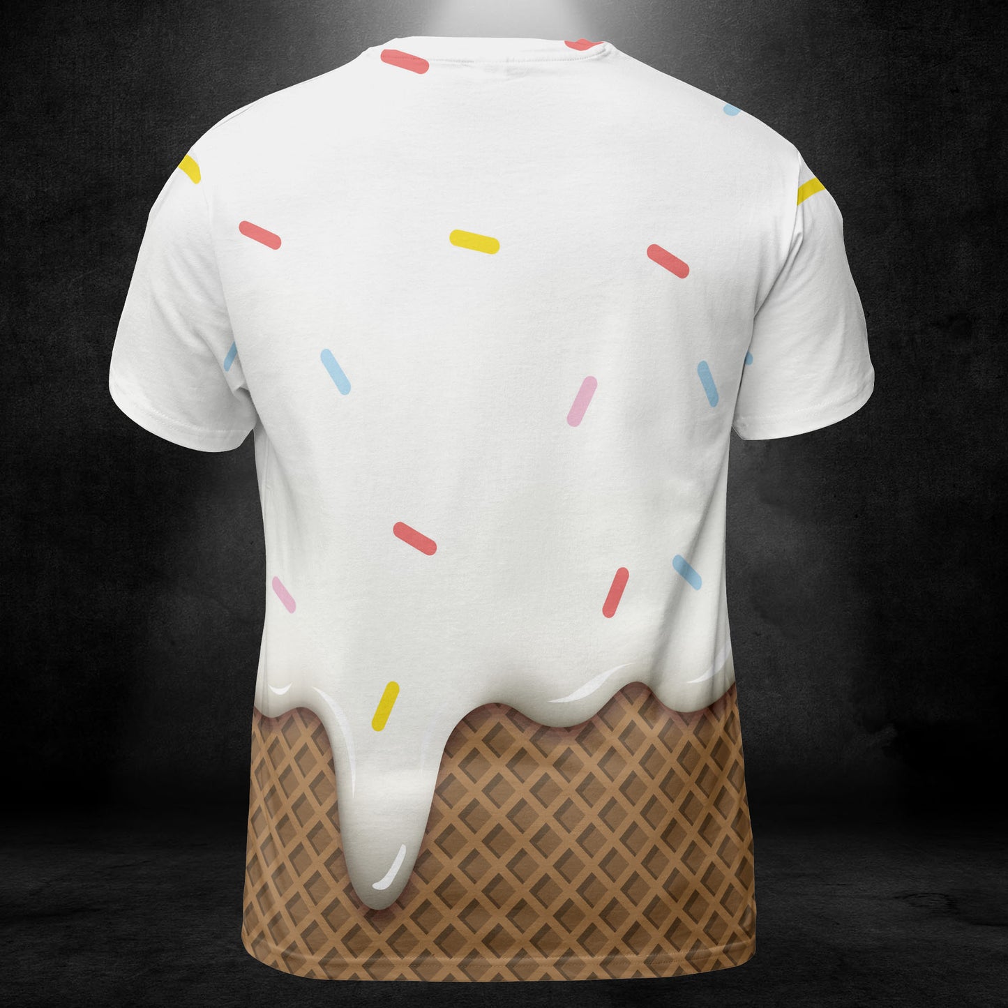 Vanilla Ice Cream With Sprinkles Melted Over A Chocolate Cone Unisex Comfort T-Shirt