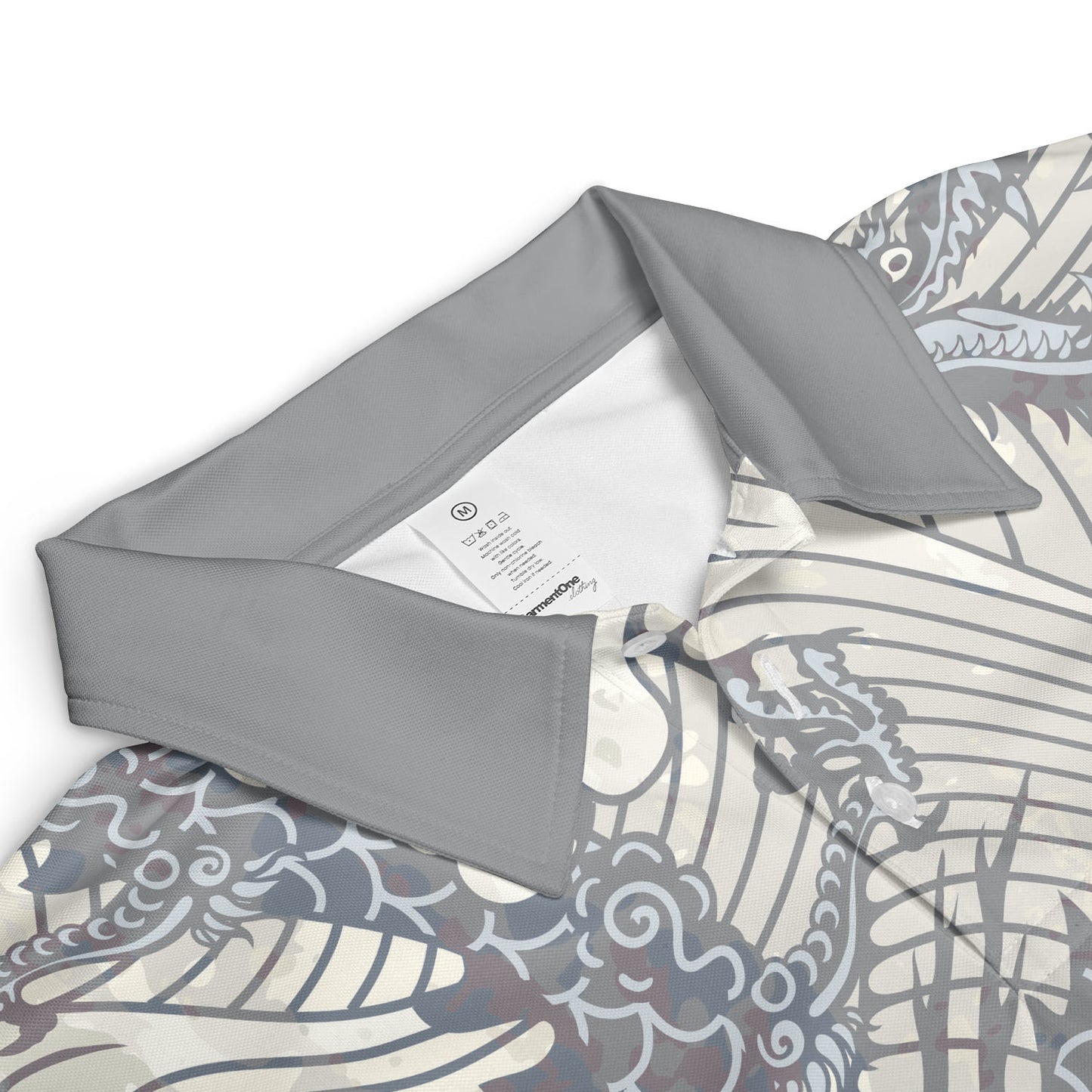 Vintage Dragons In Waves Premium Polo Shirt