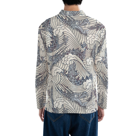 Vintage Dragons In Waves Performance Q-Zip