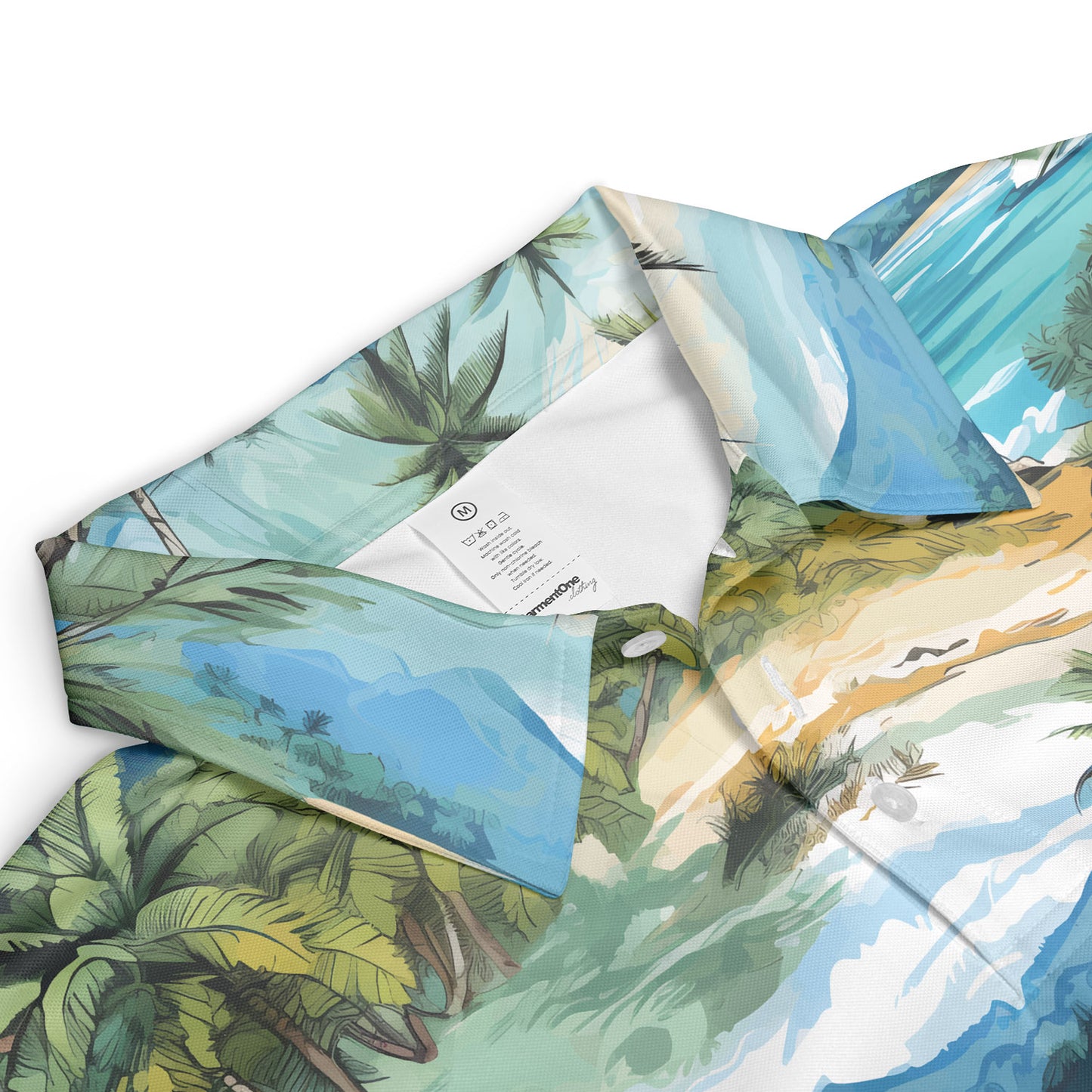 Watercolor Tropical Polo Shirt