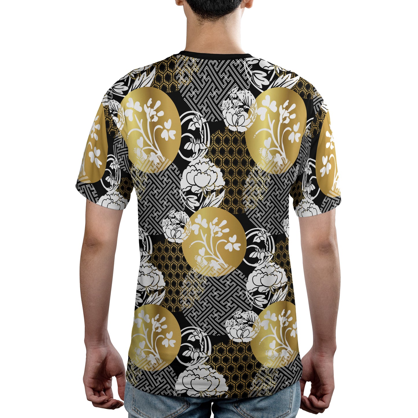 White Heraldic Flowers Comfort T-shirt