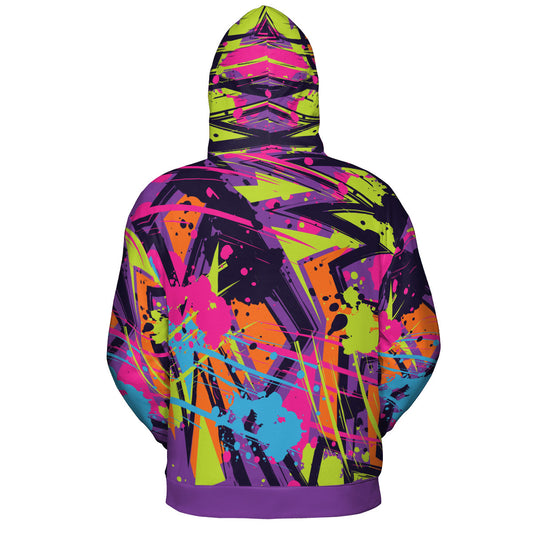 Abstract Zigzag Premium Unisex Zip Hoodie