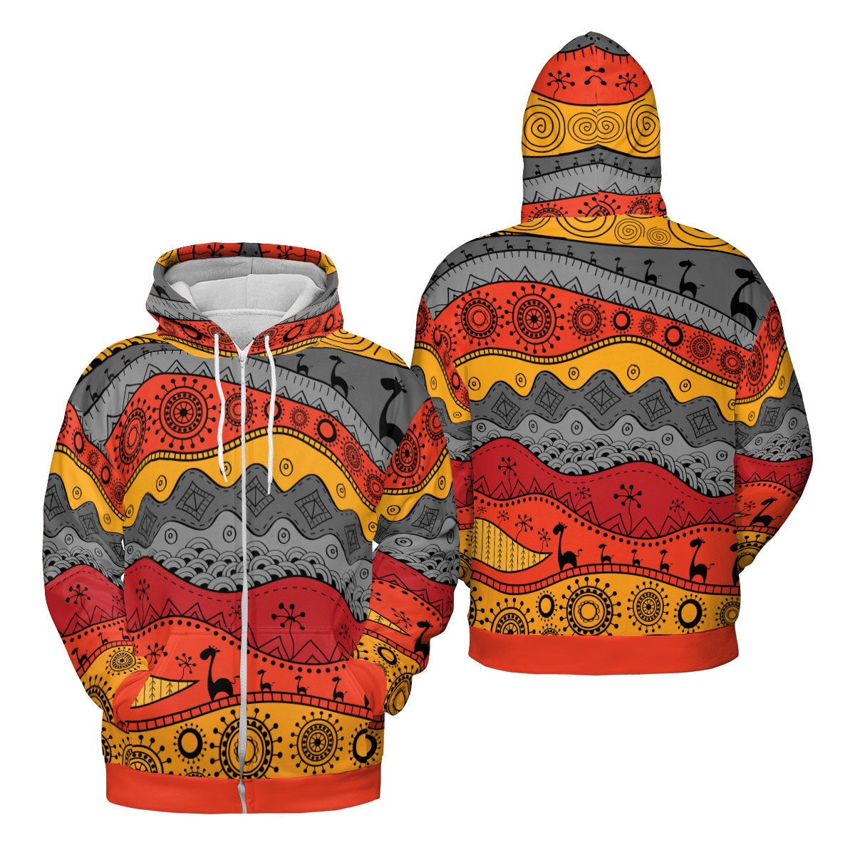 African Layers Premium Unisex Zip Hoodie