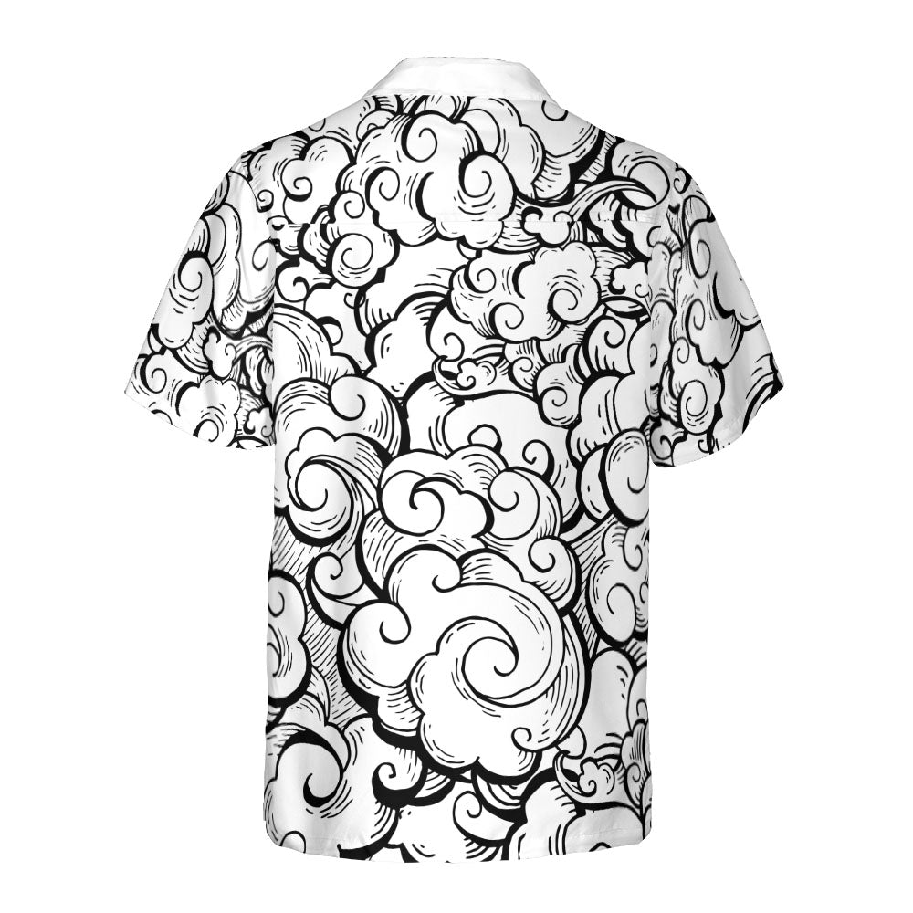 Asian Clouds Button Up Shirt