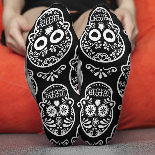 Black & White Calavera Socks