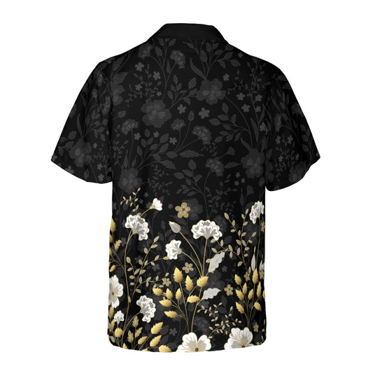 Gold Flowers Button Down Shirt