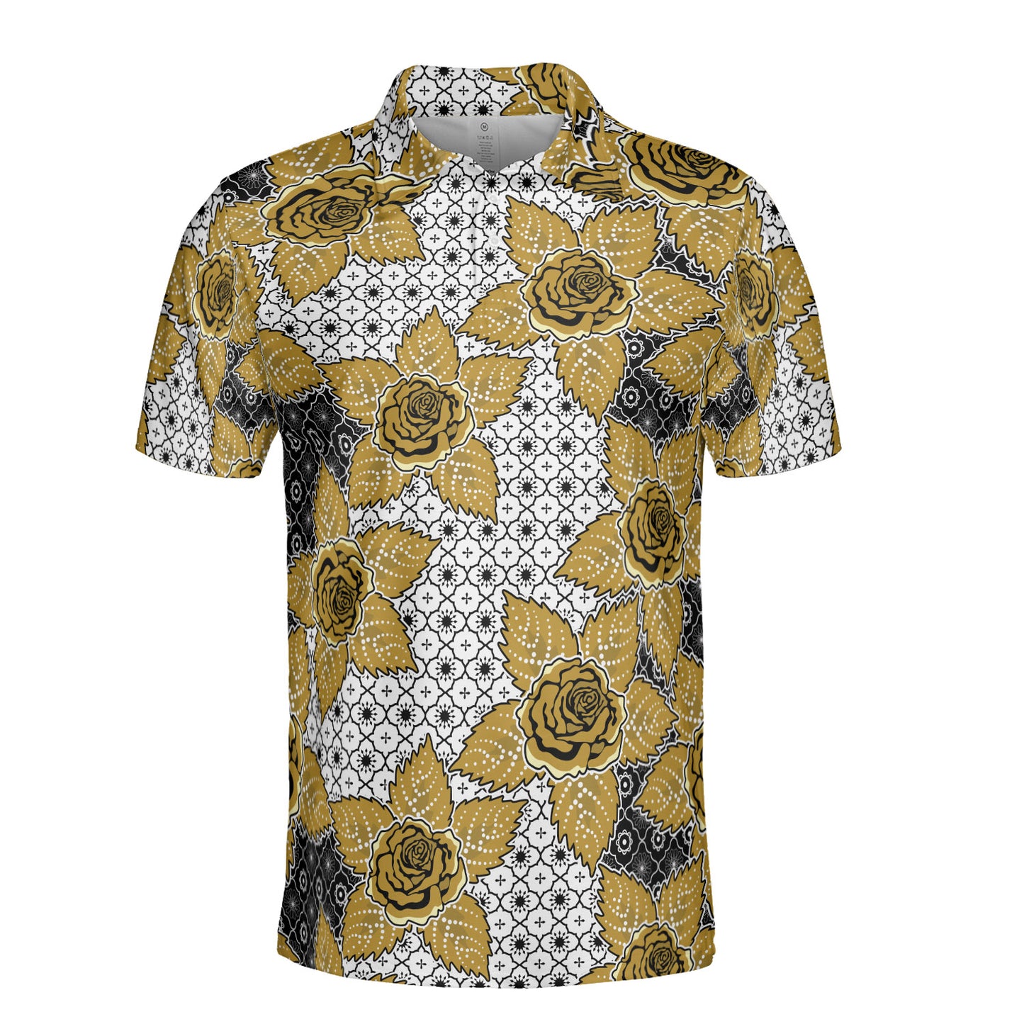 Old Gold Rose Batik Polo Shirt
