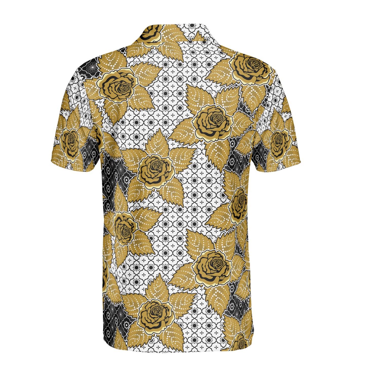 Old Gold Rose Batik Polo Shirt