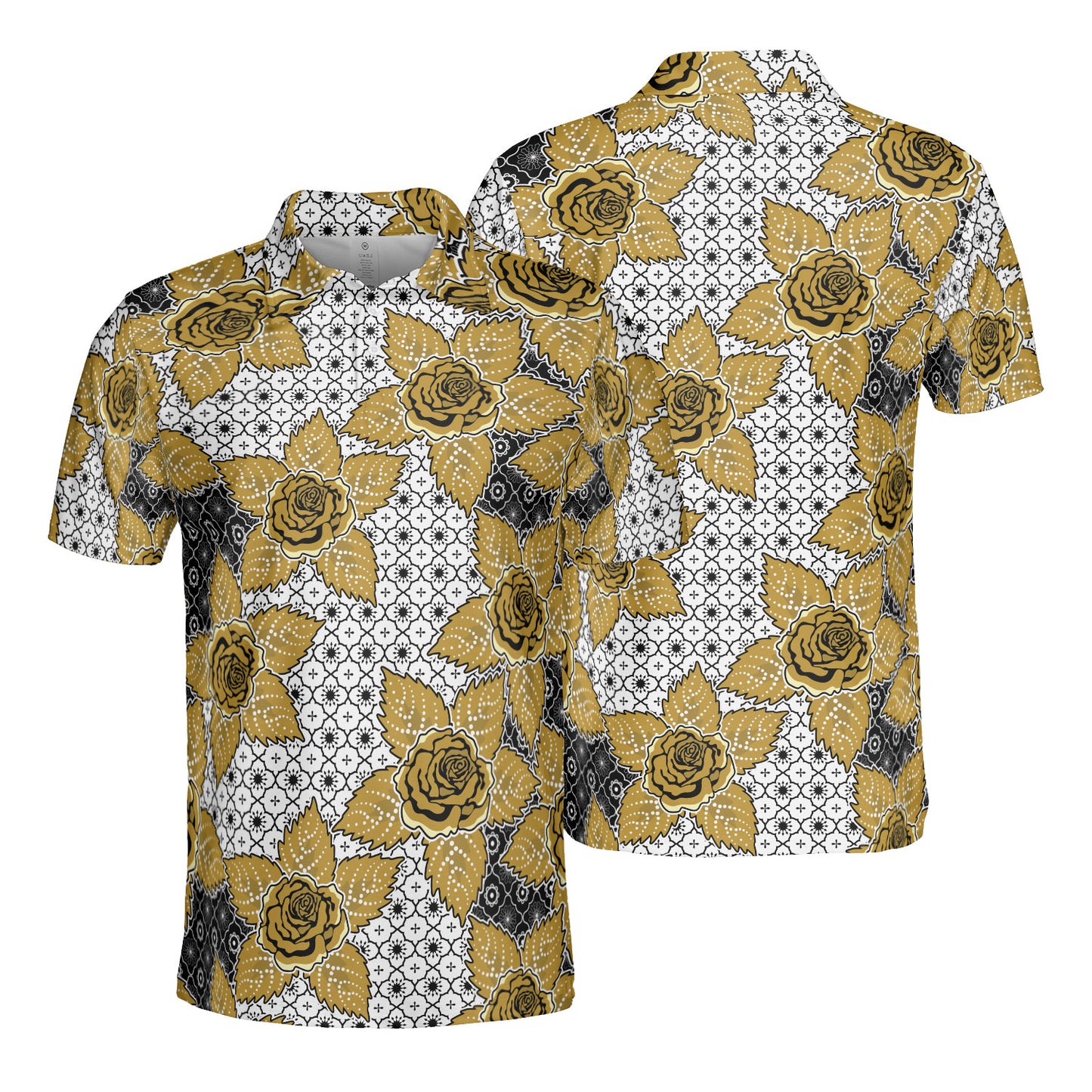 Old Gold Rose Batik Polo Shirt