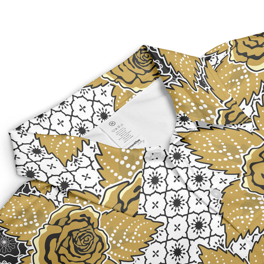 Old Gold Rose Batik Polo Shirt
