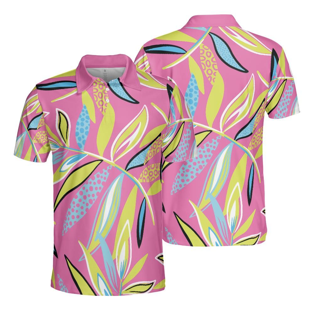 Tropical Pink Men's Polo Shirt