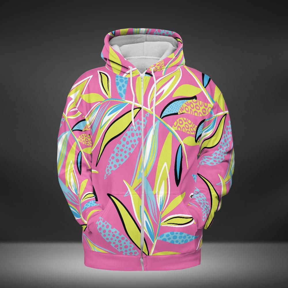 Tropical Pink Premium Unisex Zip Hoodie