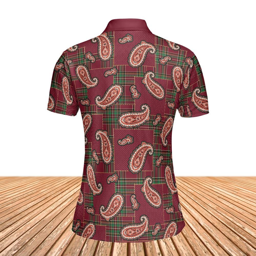 Rustic Paisley And Plaid Women's Polo