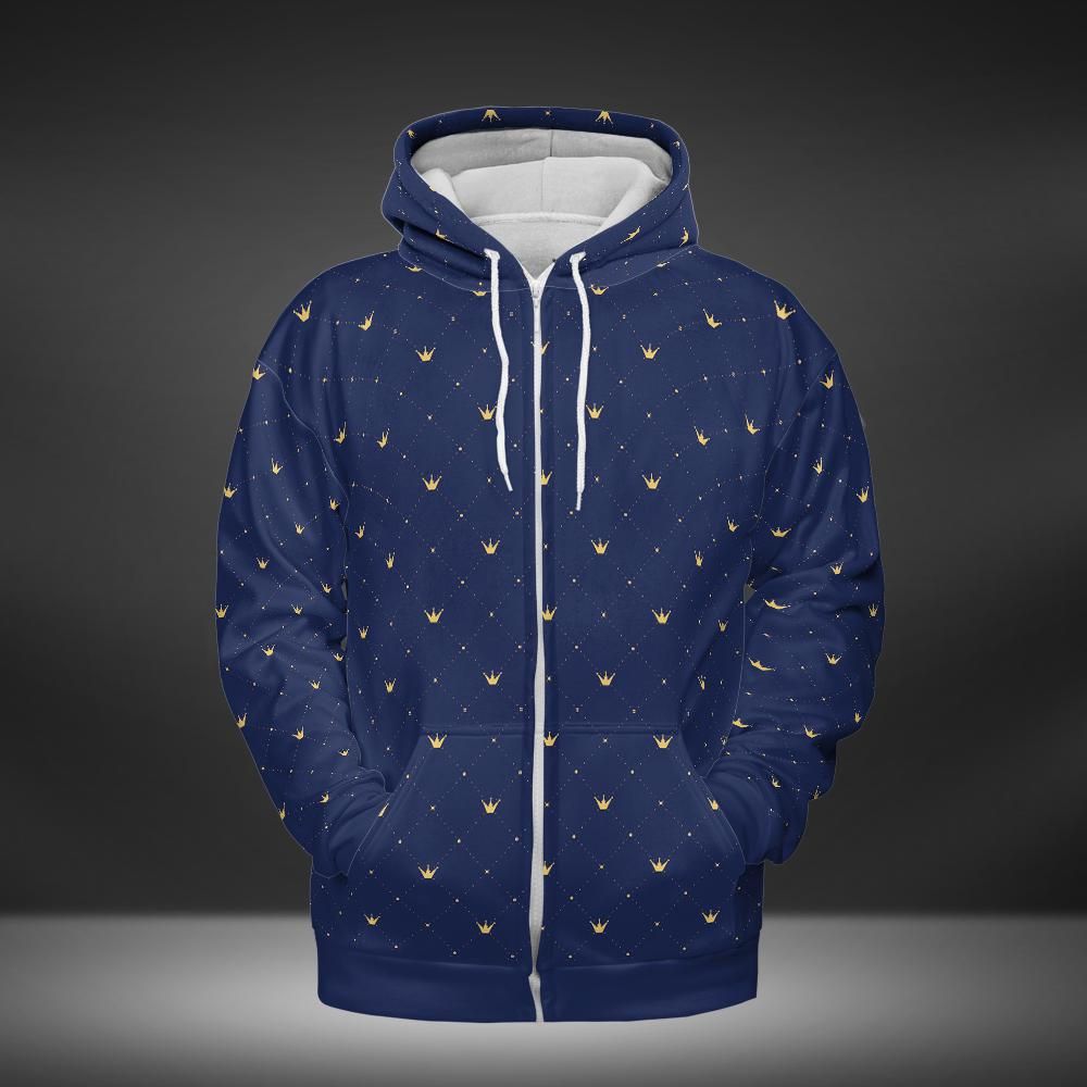 Gold Crowns Premium Unisex Zip Hoodie