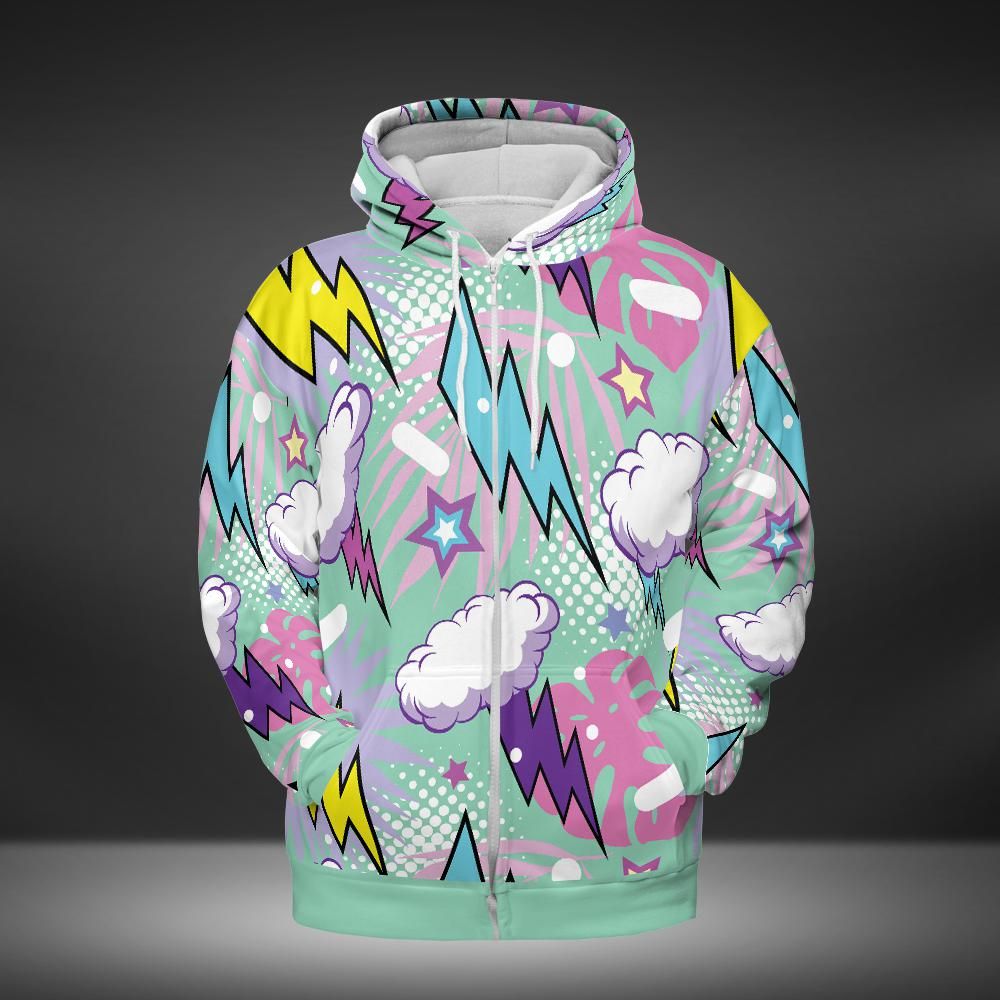 Comic Thunderstorm Premium Unisex Zip Hoodie