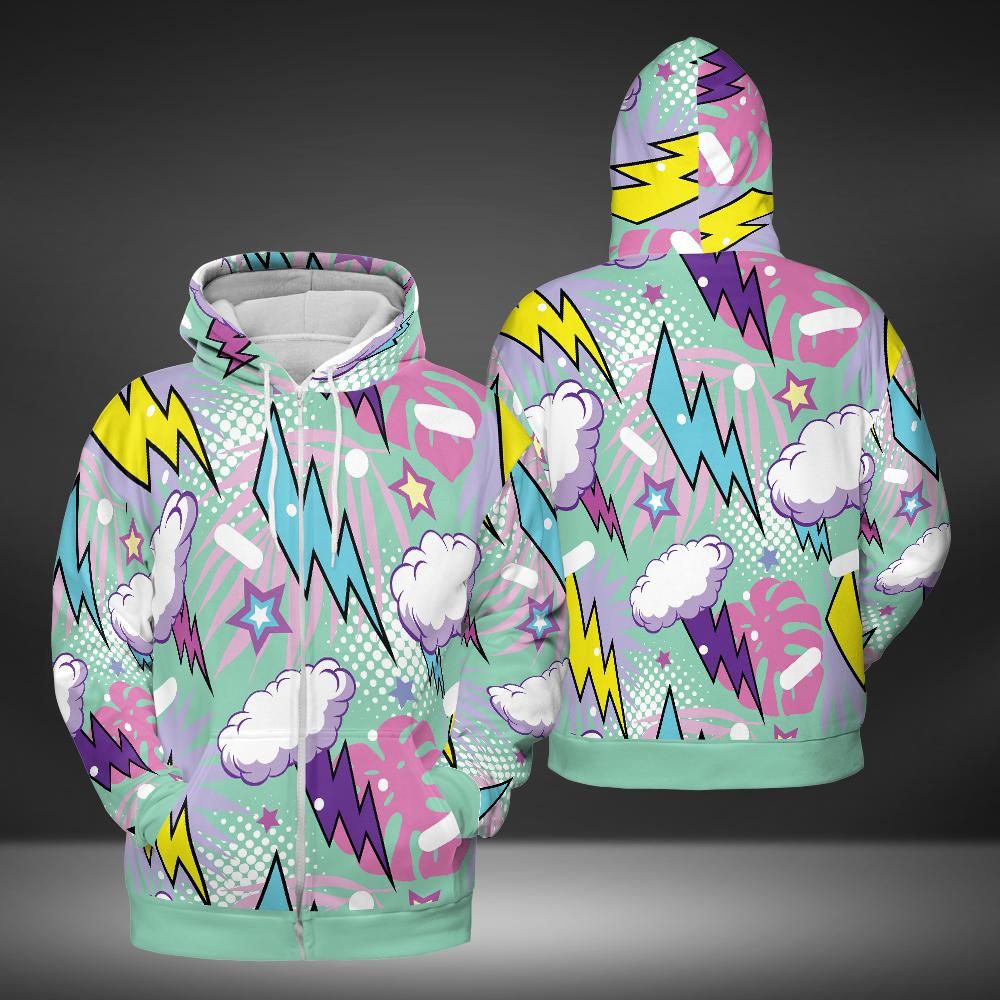 Comic Thunderstorm Premium Unisex Zip Hoodie