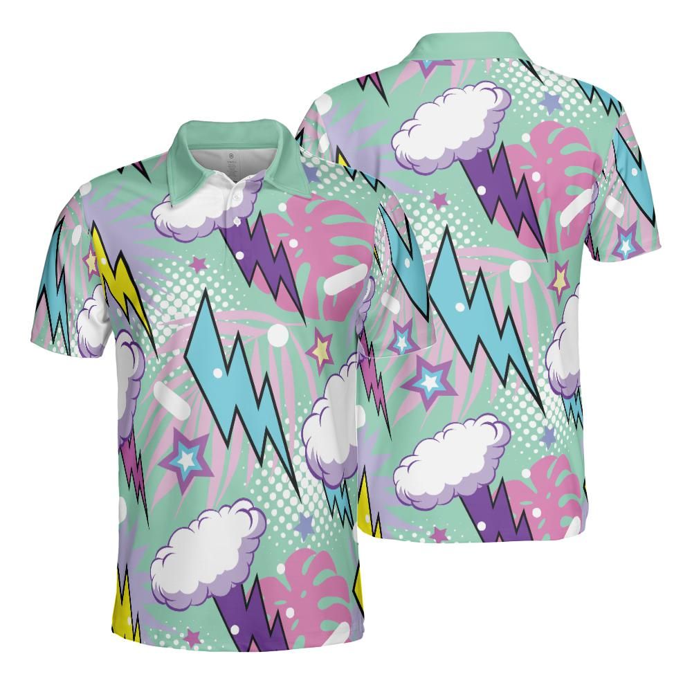 Comic Thunderstorm Polo Shirt