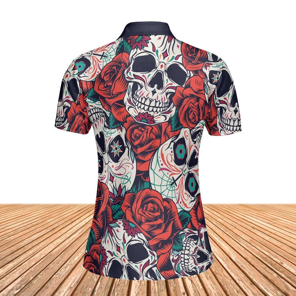 Day Of The Dead And Roses Women's Polo Shirt