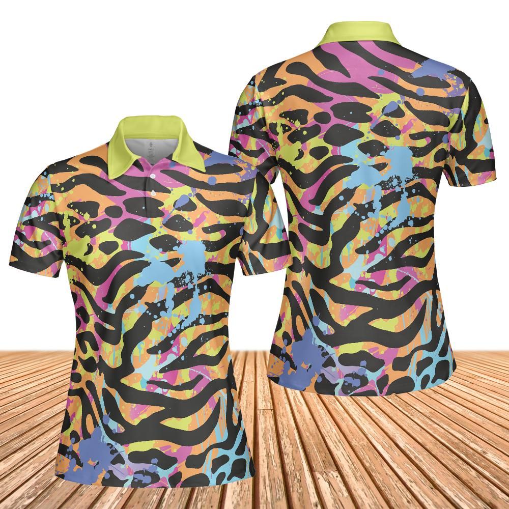 Animal Fur And Splattered Paint Women's Polo Shirt