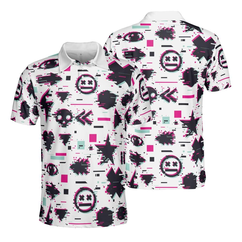 Digital Glitch Polo Shirt