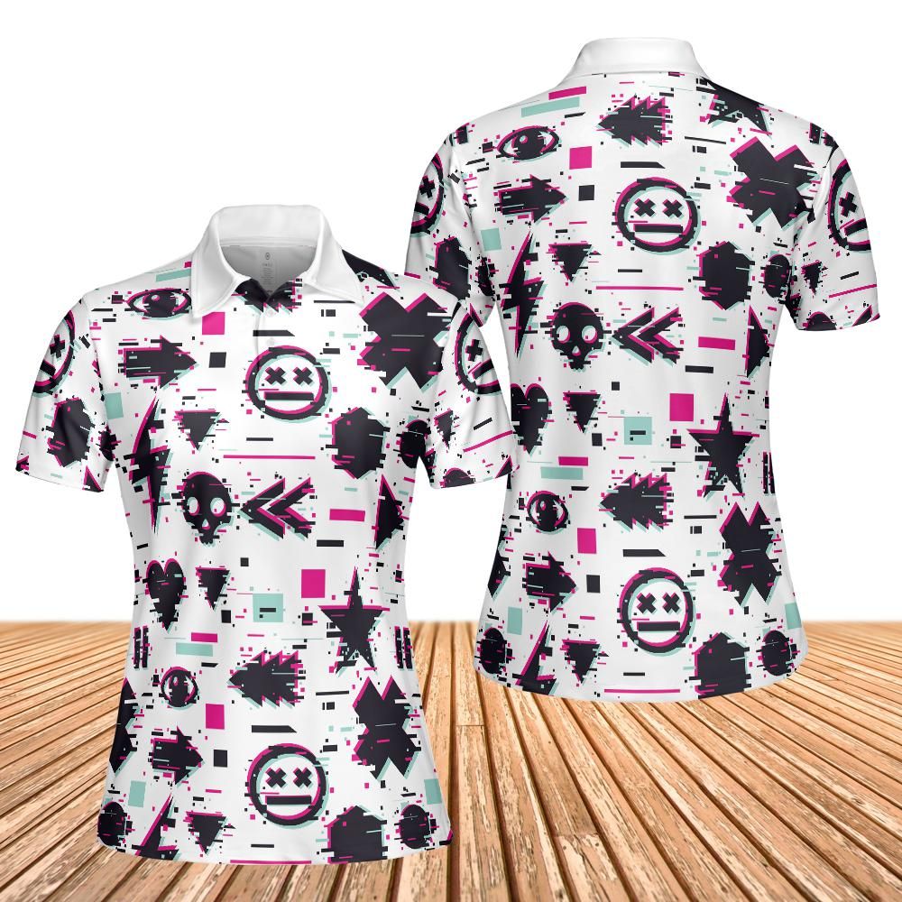 Digital Glitch Women's Polo Shirt