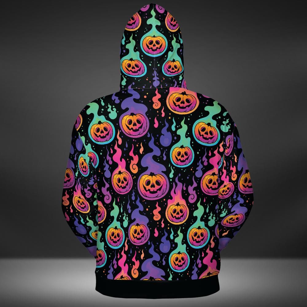 Pumpkin Fire Premium Unisex Zip Hoodie