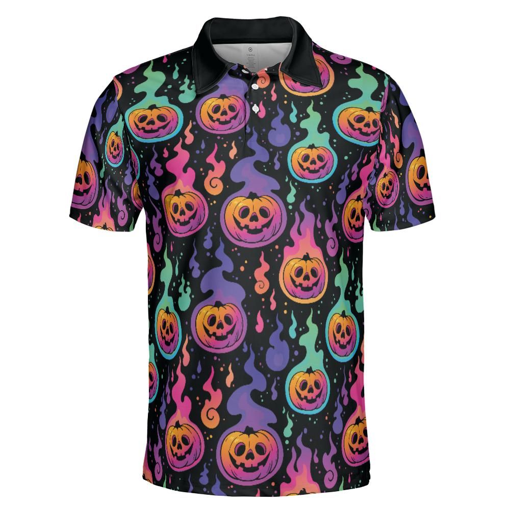 Pumpkin Fire Polo Shirt