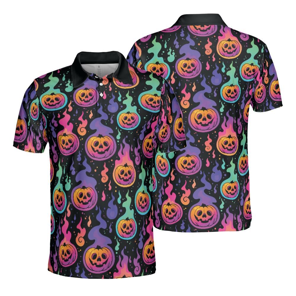 Pumpkin Fire Polo Shirt