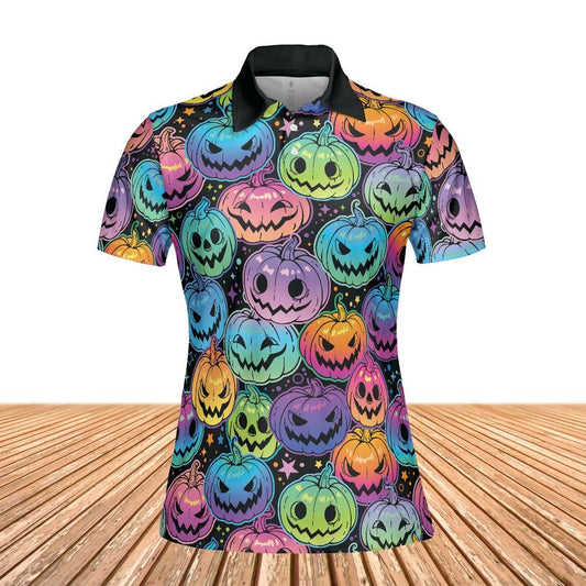 Psychedelic Pumpkin Patch Women's Polo Shirt