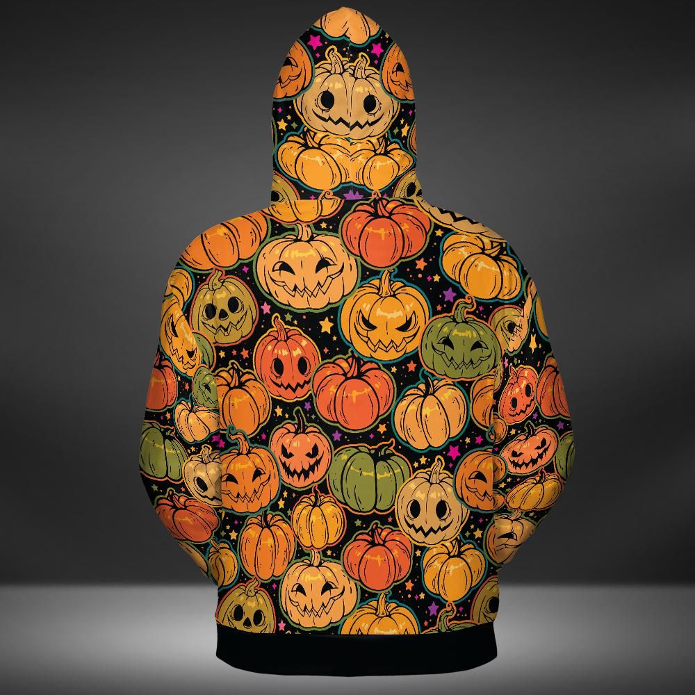 Evil Pumpkin Patch Premium Unisex Zip Hoodie