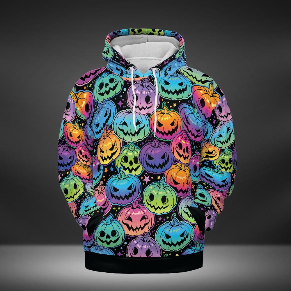 Psychedelic Pumpkin Patch Premium Unisex Hoodie