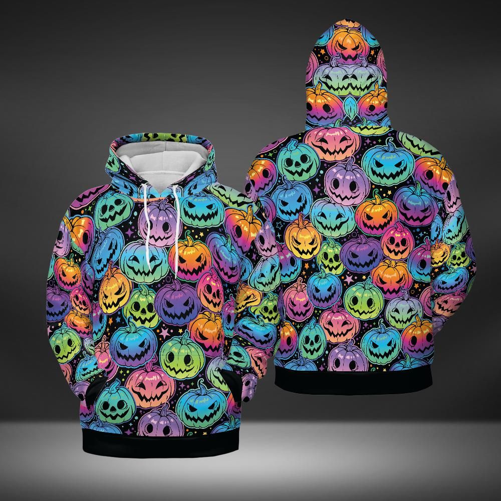 Psychedelic Pumpkin Patch Premium Unisex Hoodie