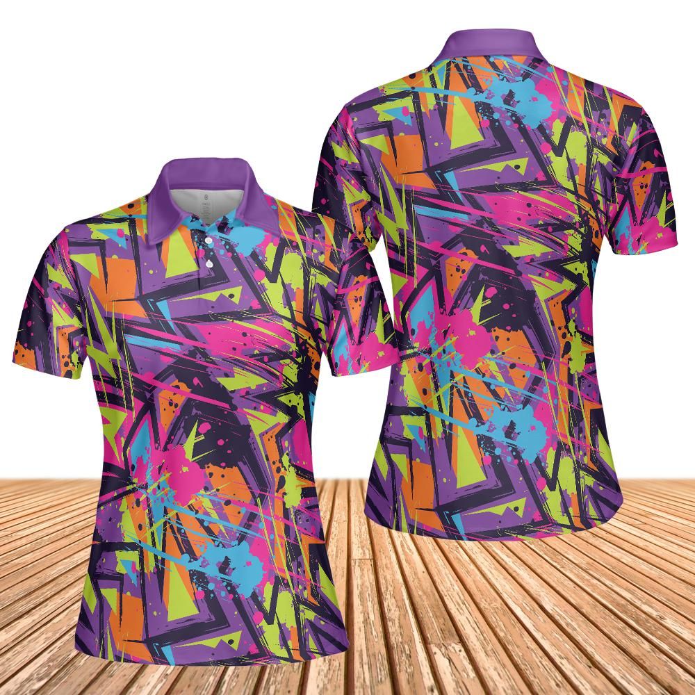 Abstract Zigzag Women's Polo Shirt