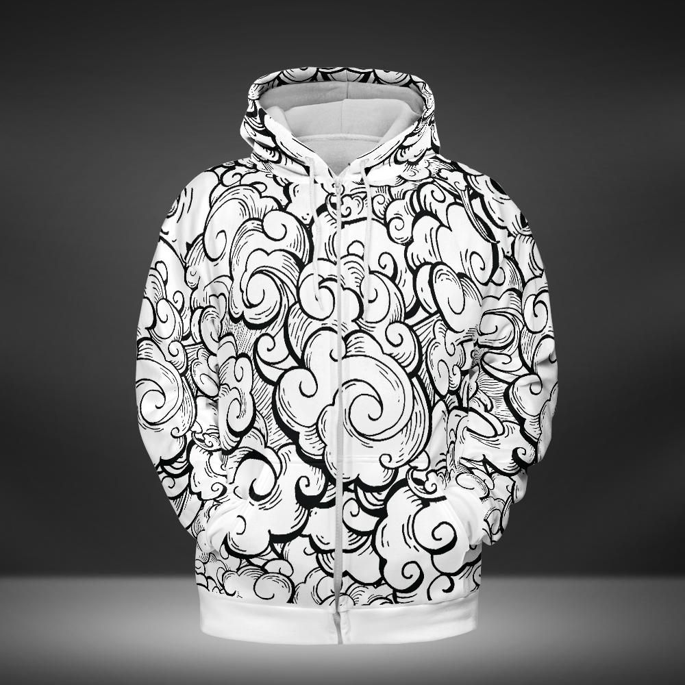 Asian Clouds Premium Unisex Zip Hoodie