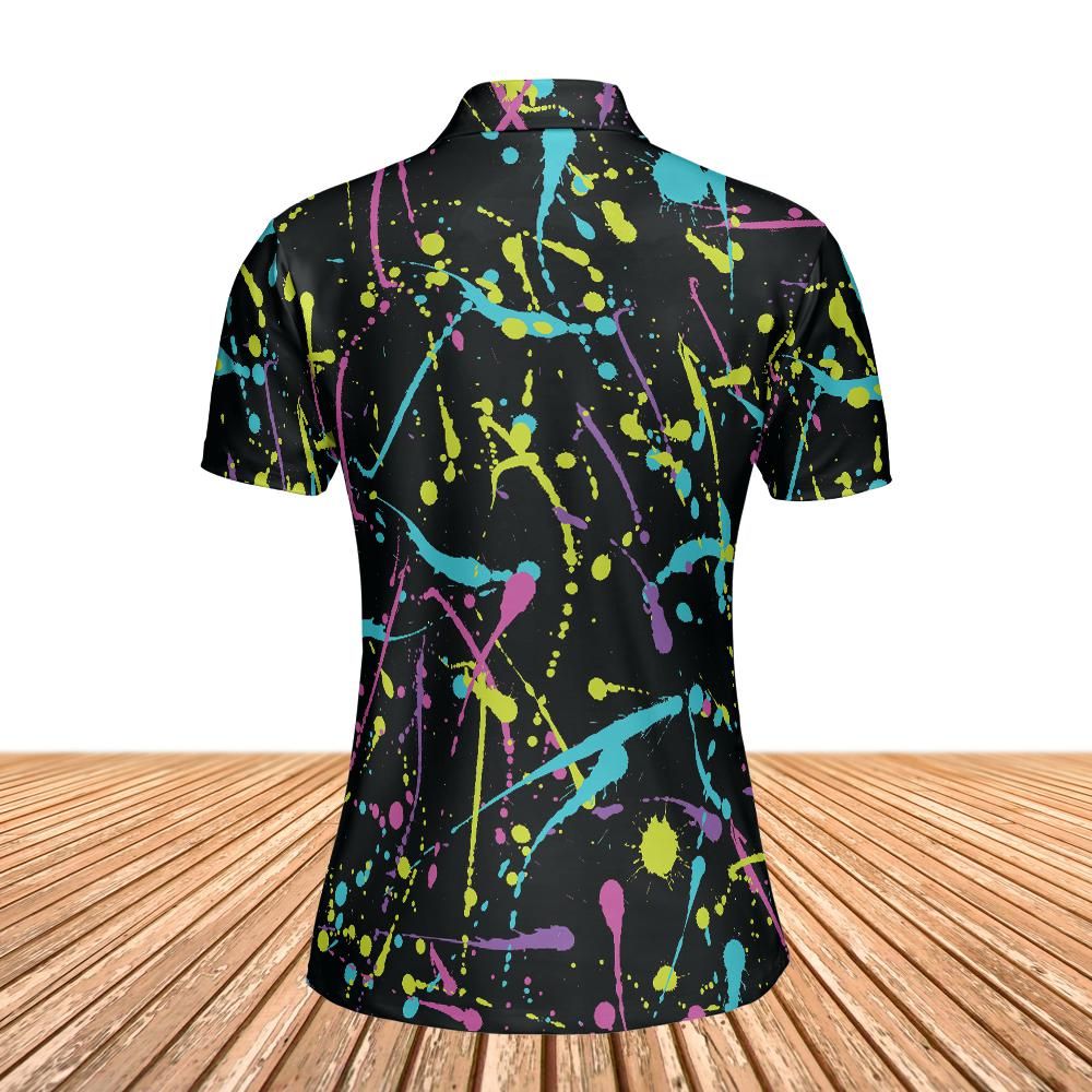 Bright Splattered Paint Women's Polo Shirt