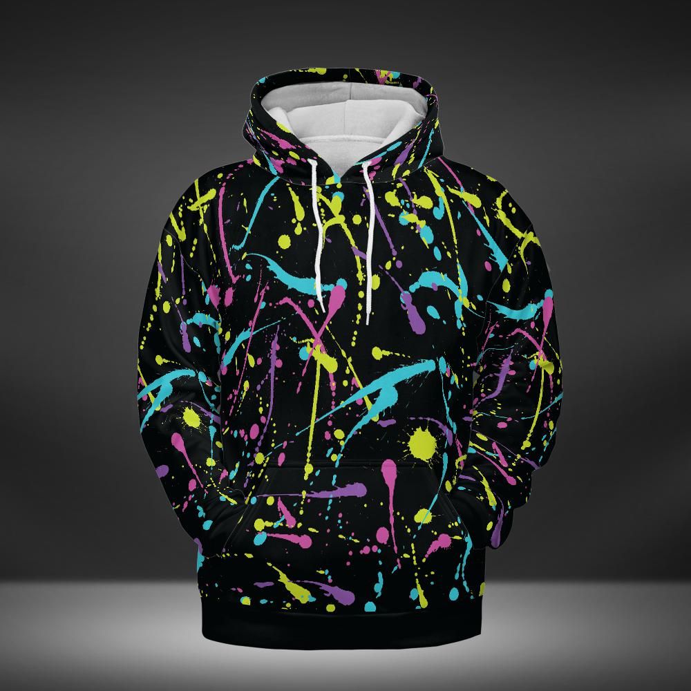 Bright Splattered Paint Premium Unisex Hoodie