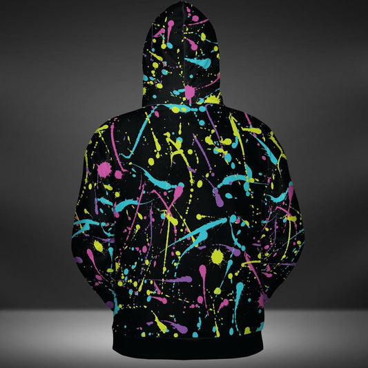 Bright Splattered Paint Premium Unisex Hoodie