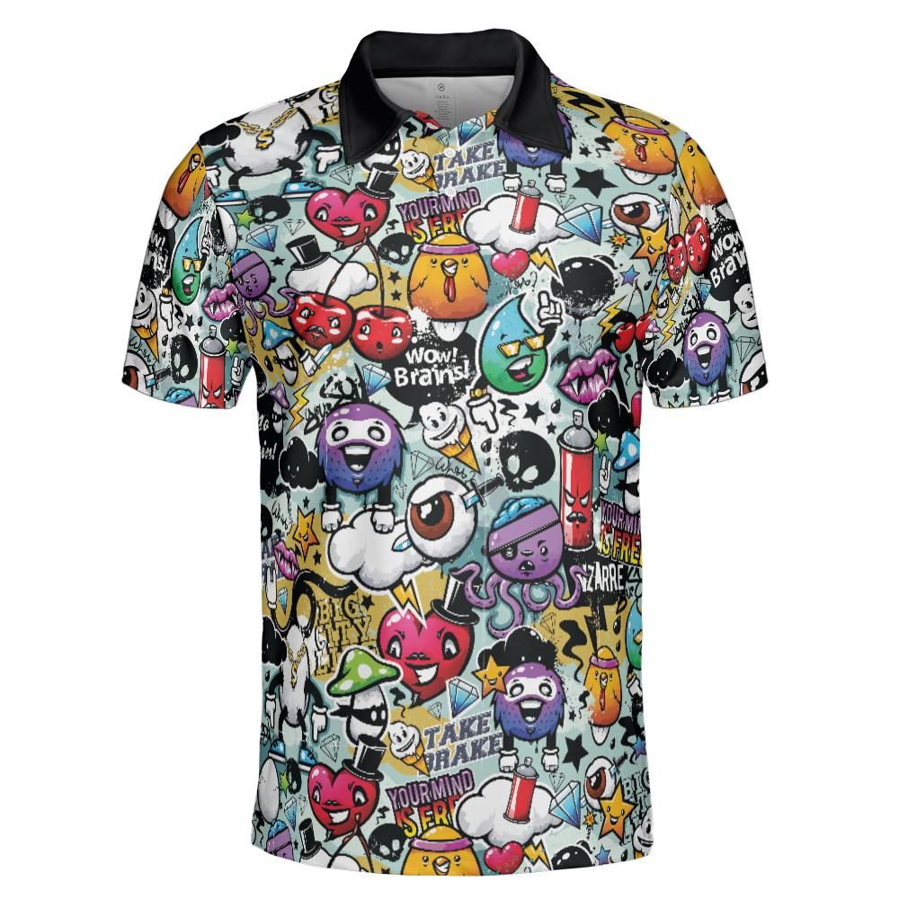 Bizarre Graffiti Polo Shirt