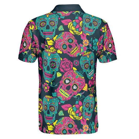 Colorful Day Of The Dead Polo Shirt