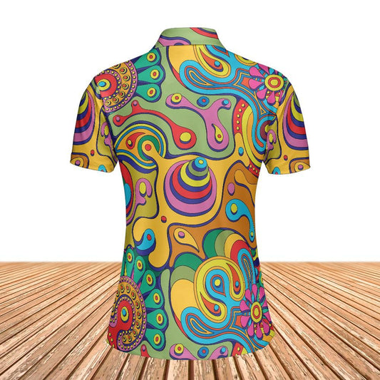 Trippy Pattern Women's Polo Shirt