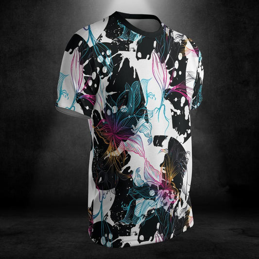 Abstract Gradient Flowers Unisex Comfort T-Shirt